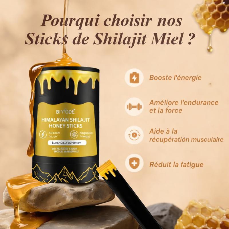Himalayan Shilajit Honey Sticks 85+ Minerales Naturales