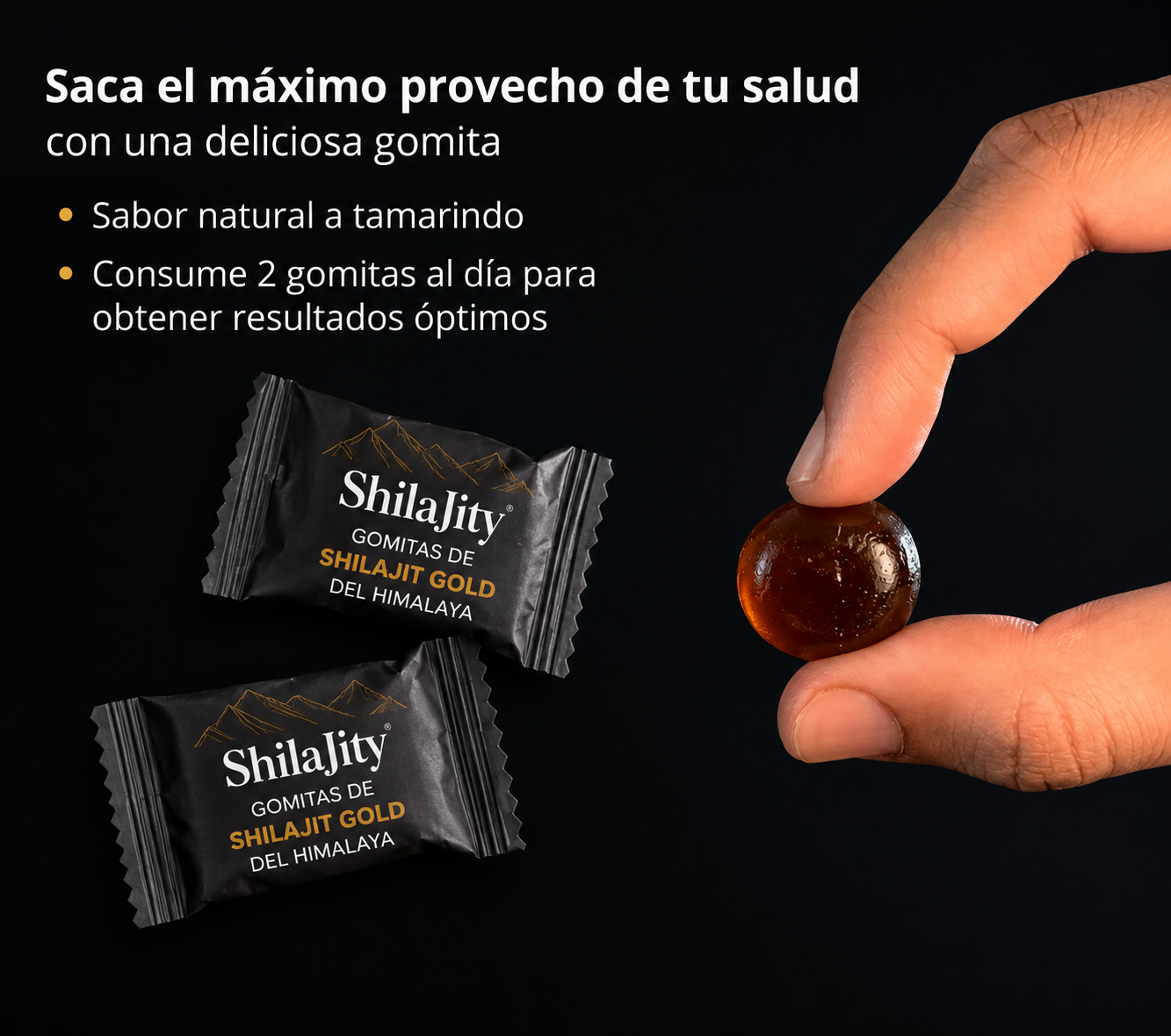 Shilajit Himalayo en Gominolas – 80 gominolas con Ashwagandha