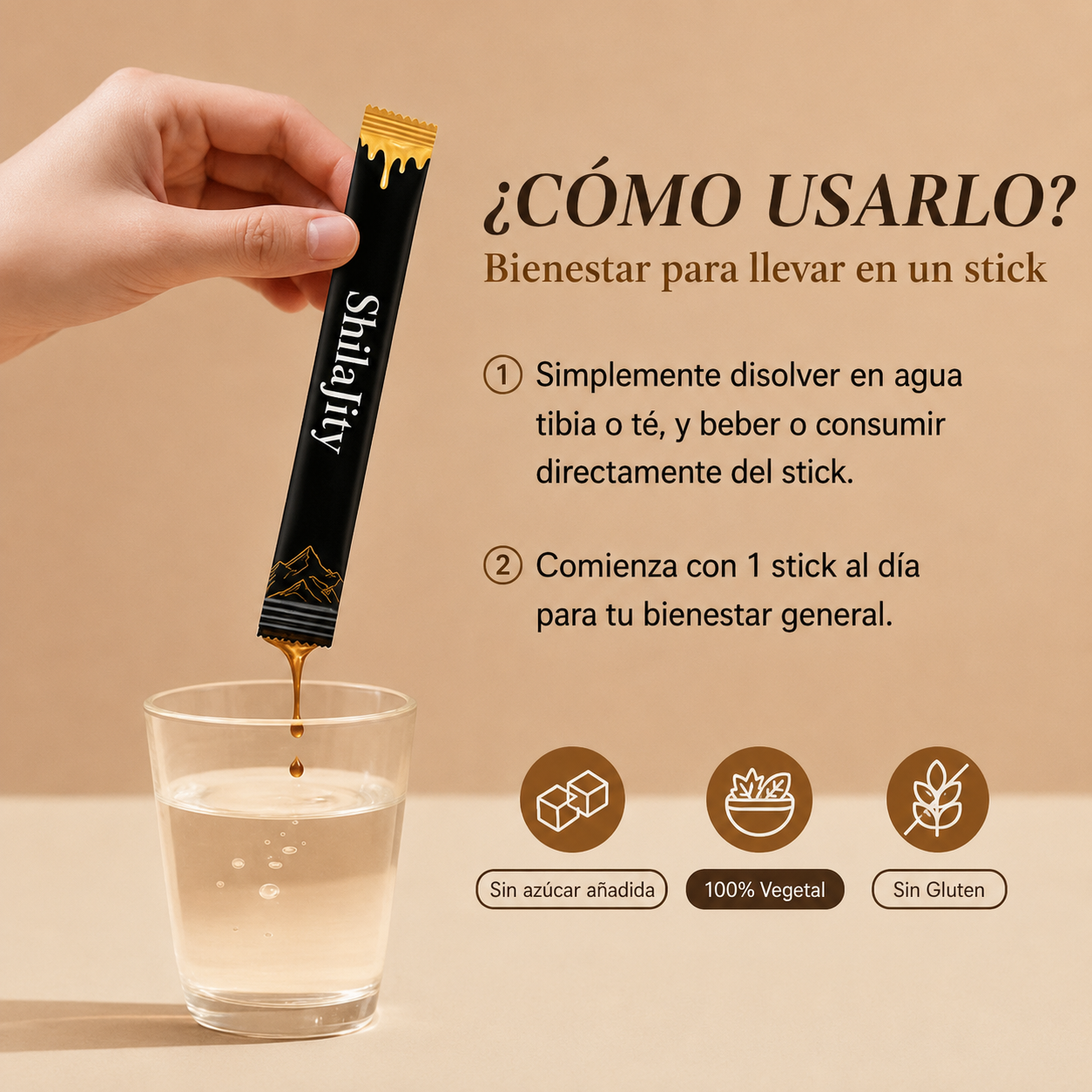 Himalayan Shilajit Honey Sticks 85+ Minerales Naturales