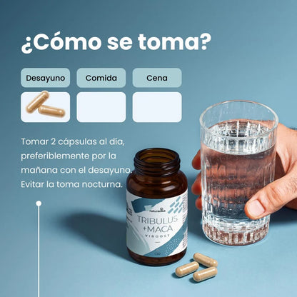 Suplemento para la Testosterona con Zinc Viboost Tribulus + Maca